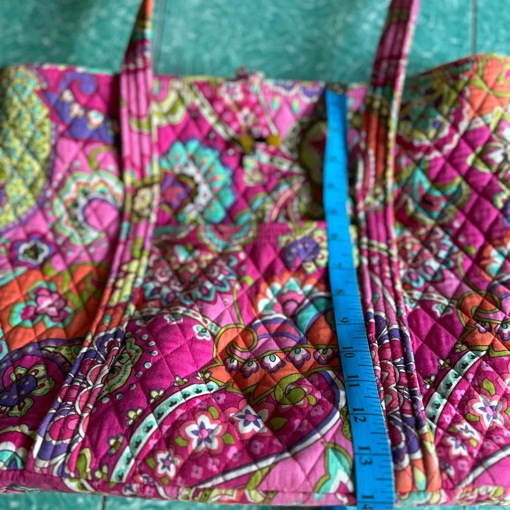 Vera Bradley Pink Swirl (retired pattern) shoulder tote - Picture 7 of 7